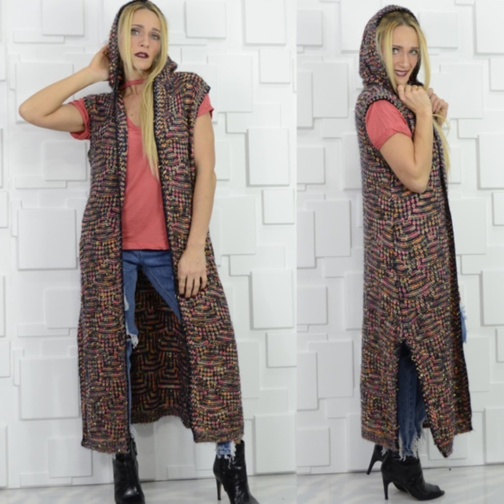 Knit longline Vest - Picture 2 of 4